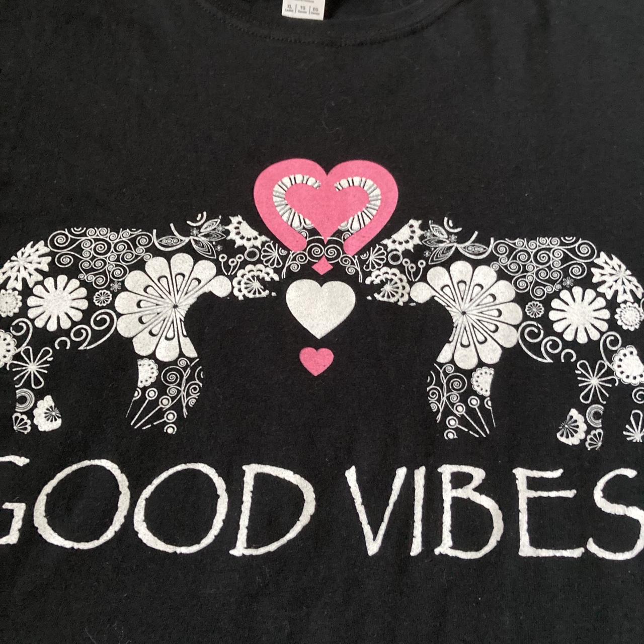 Good Vibes Black T Shirt Graphic Tee Shirt Depop 