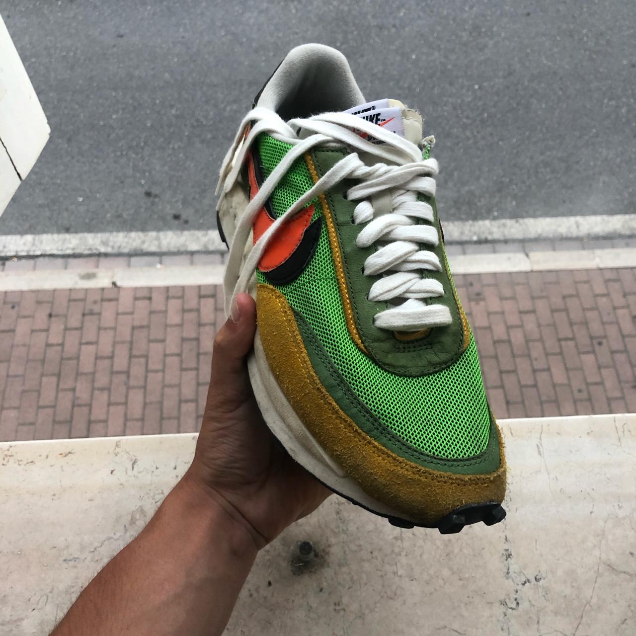 sacai mens x nike ldwaffle green gusto
