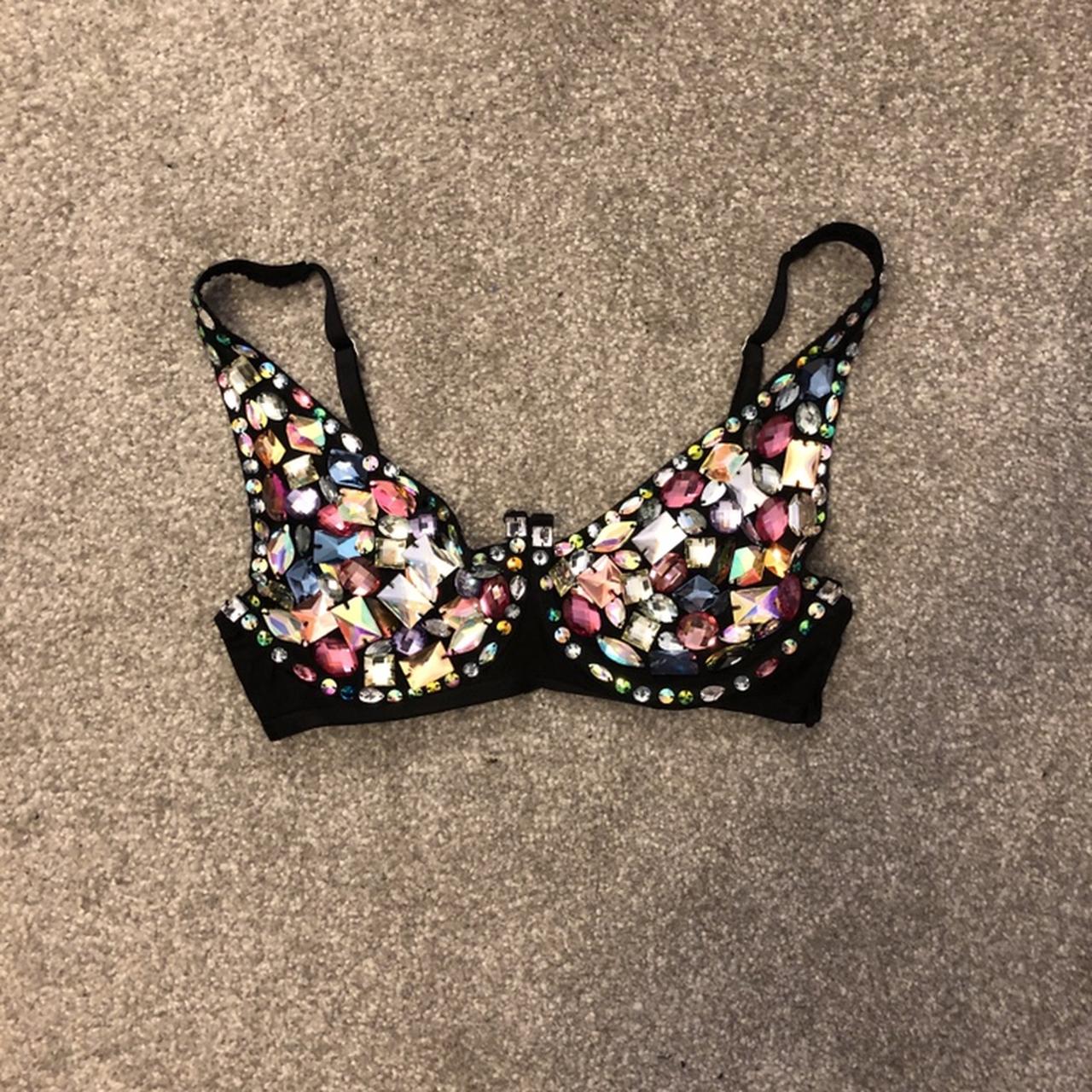 ASOS JEWELLED MULTI COLOURED BRA CURRENTLY Depop