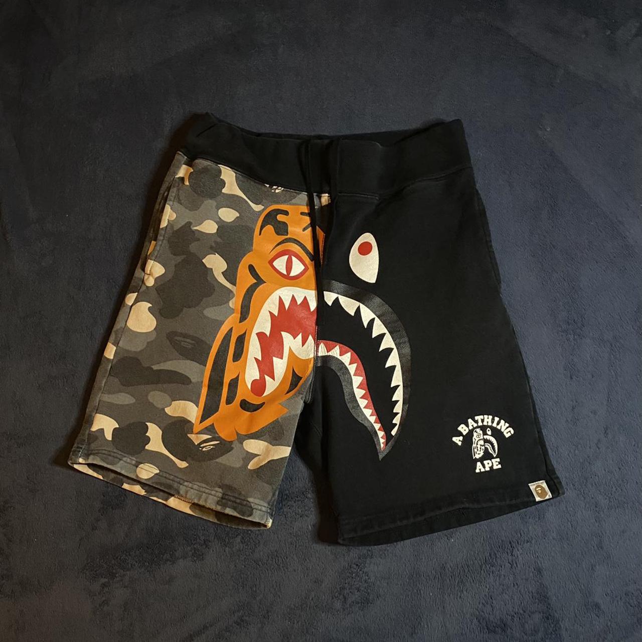 A BATHING APE TIGER SHARK COLLECTION SweatShorts. Depop