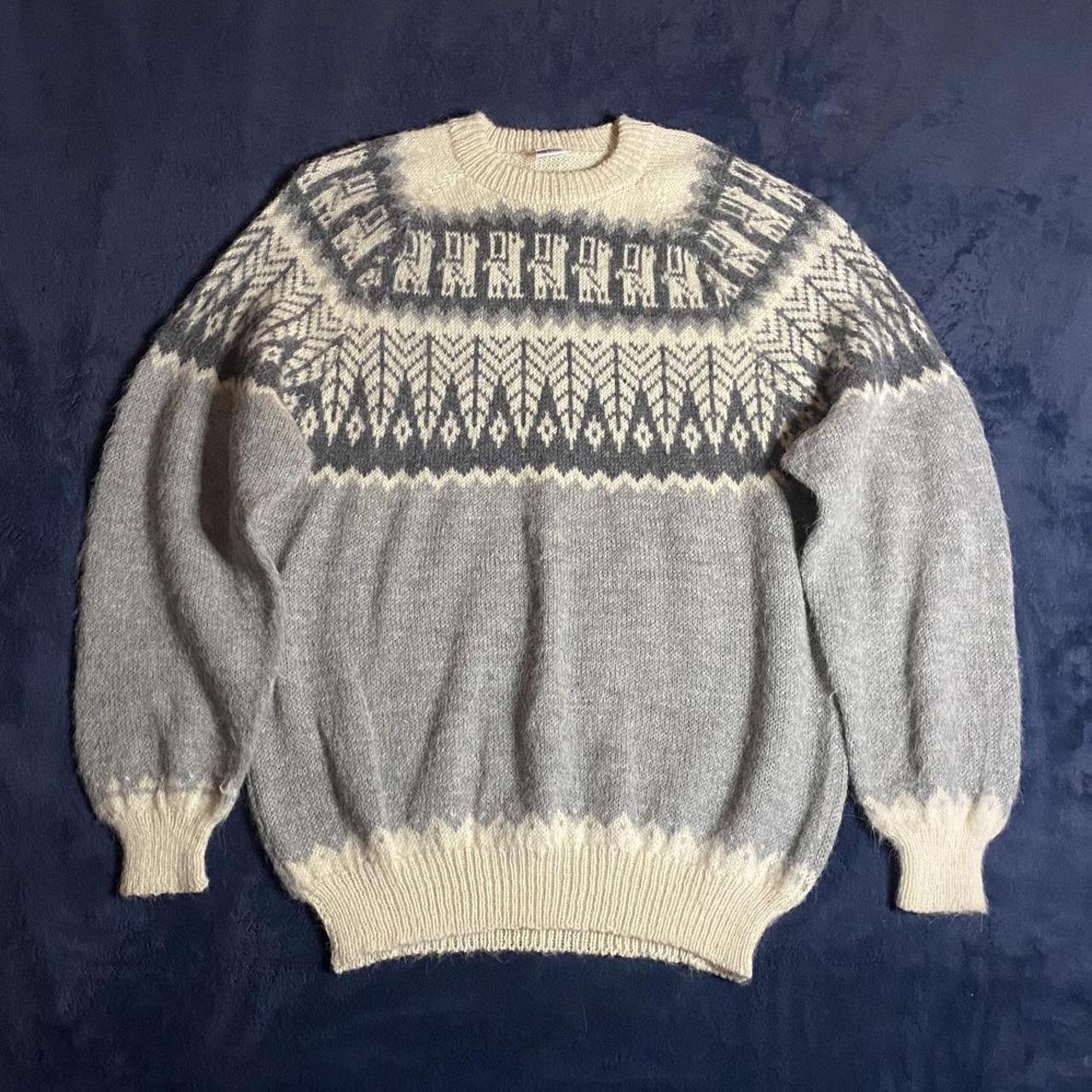 Vintage Alpaca/Lama Wool Knitted 🧶 Sweater 100% Wool... - Depop