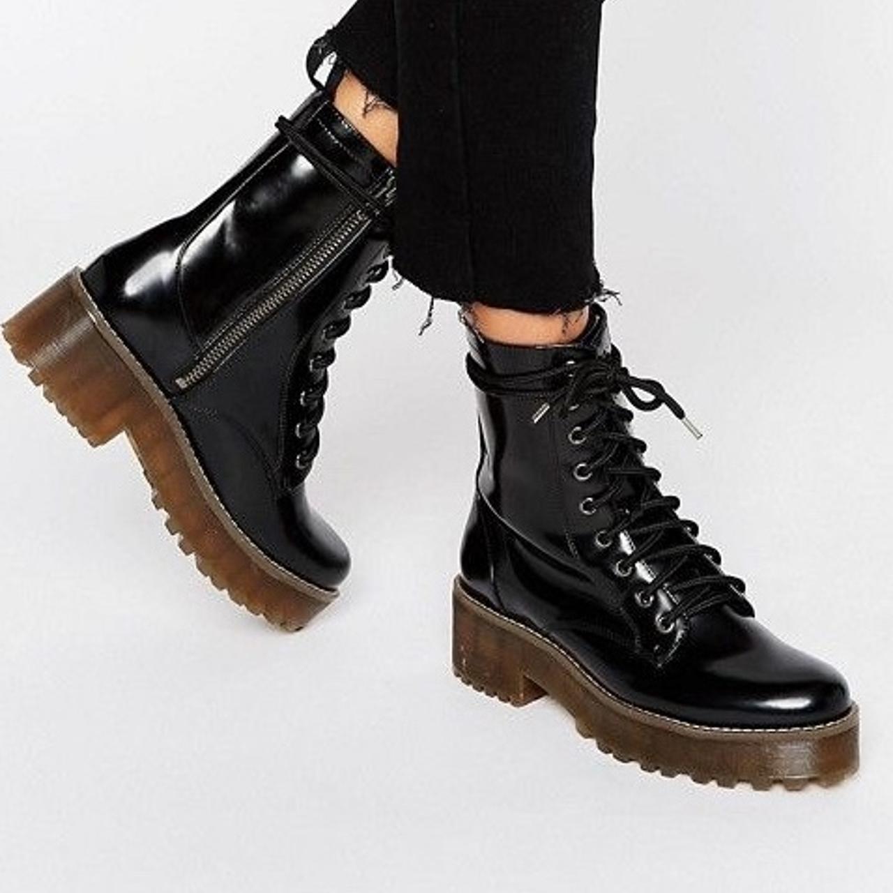 Monki store patent boots