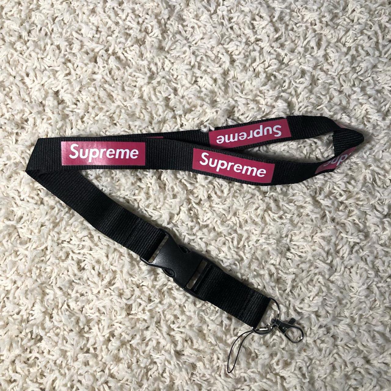 pink supreme lanyard