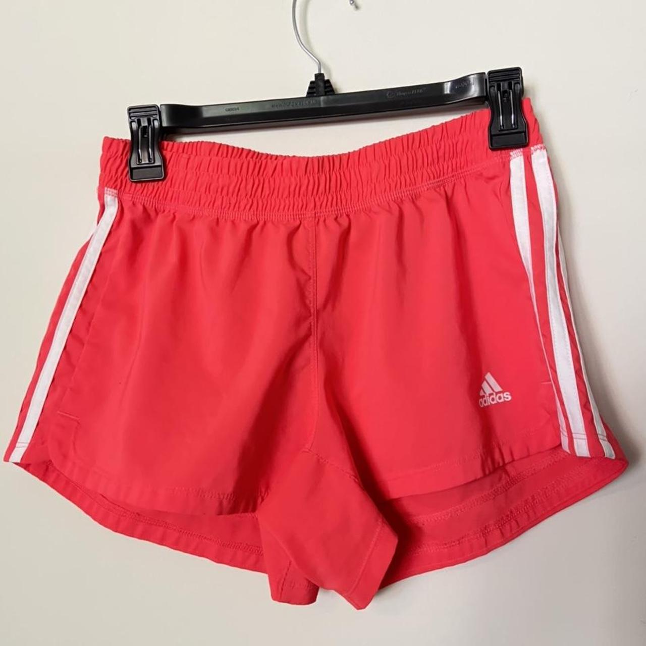 Adidas Women's Pink and White Shorts | Depop