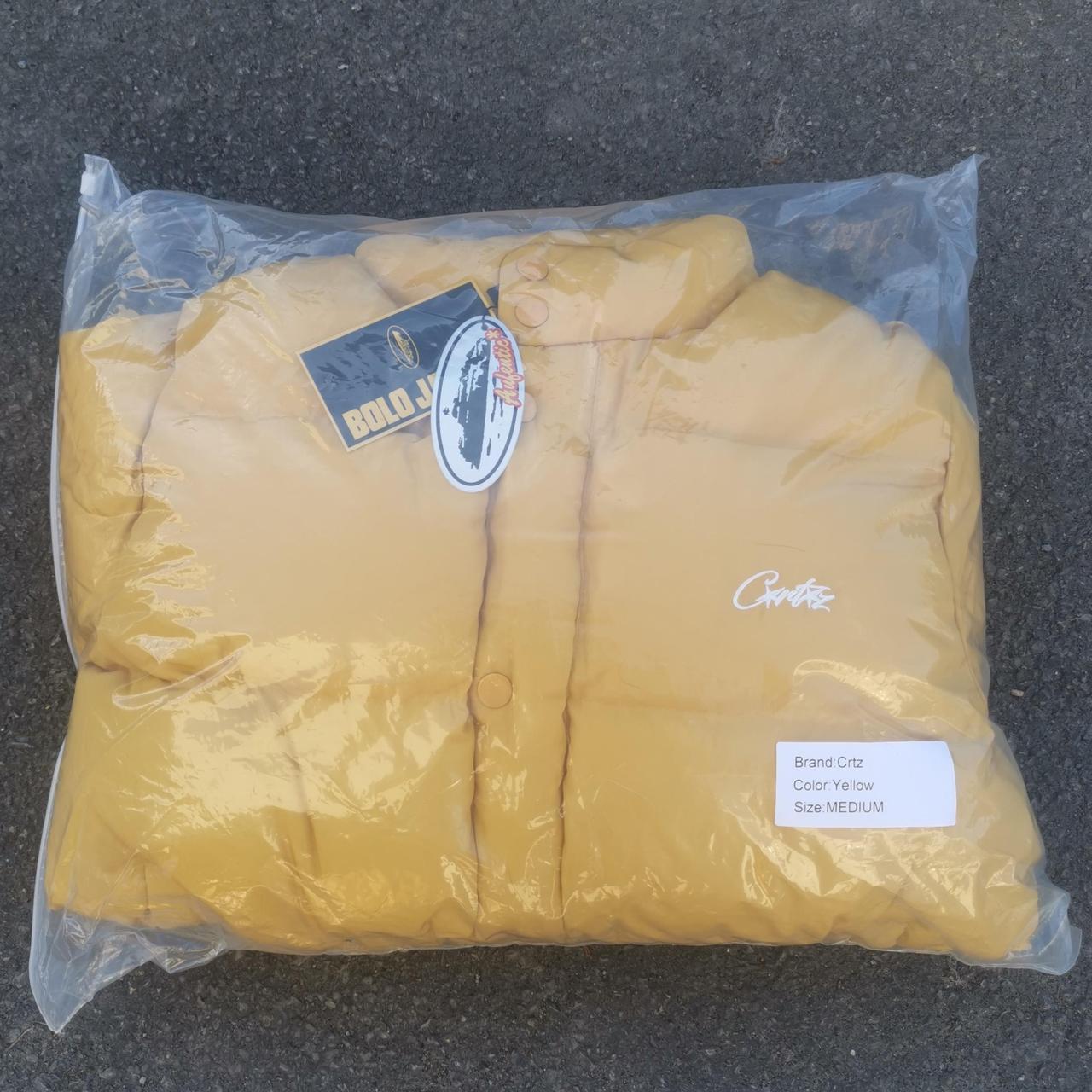 Corteiz Olde English Quilted Bomber Jacket Yellow