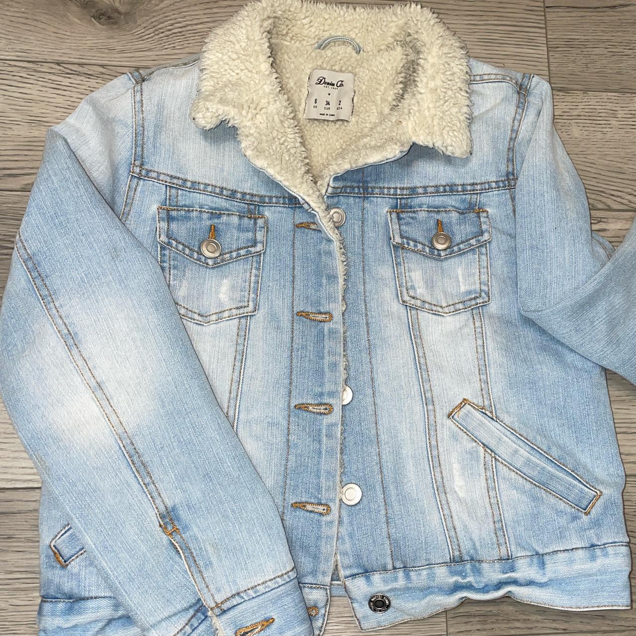 Denim Co. Sherpa Fur Lined Jean Jacket Sad to let... - Depop