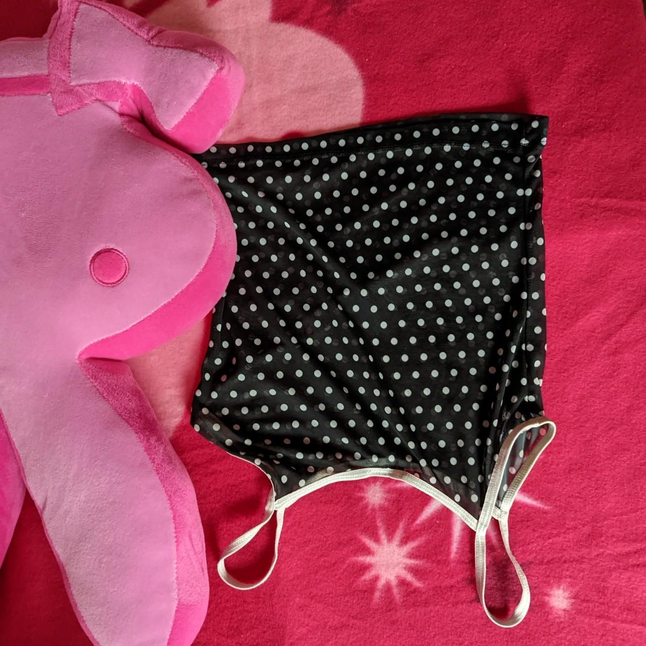 Playboy intimates tank top polka dots, black with... Depop