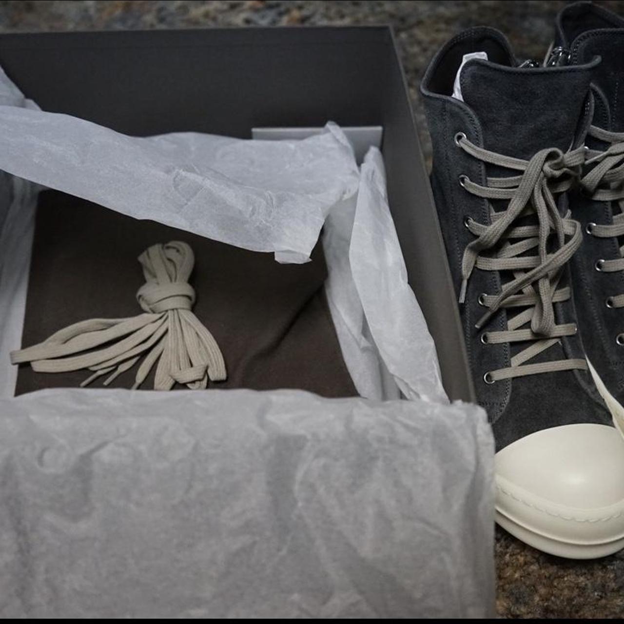 Rick Owens dark dust suede Ramones in 42 Worn once | Depop Rick Owens dark dust suede Ramones in 42 Worn once | Depop