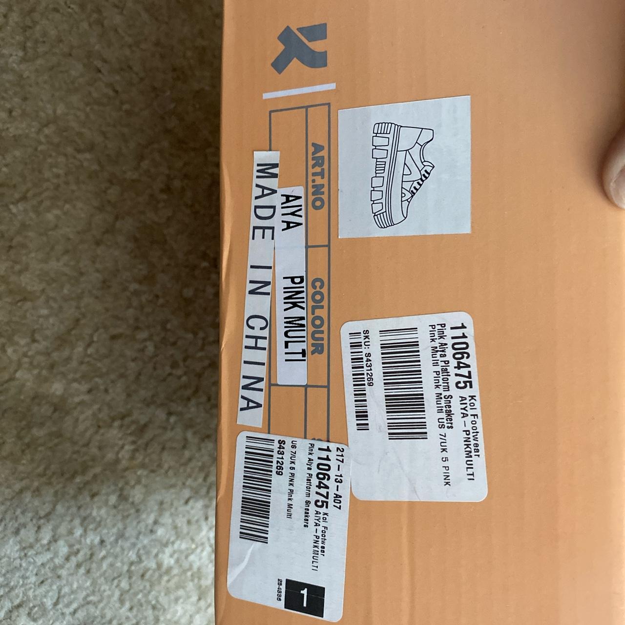 Koi Footwear Aiya Platform Sneakers in Pink/Multi... Depop