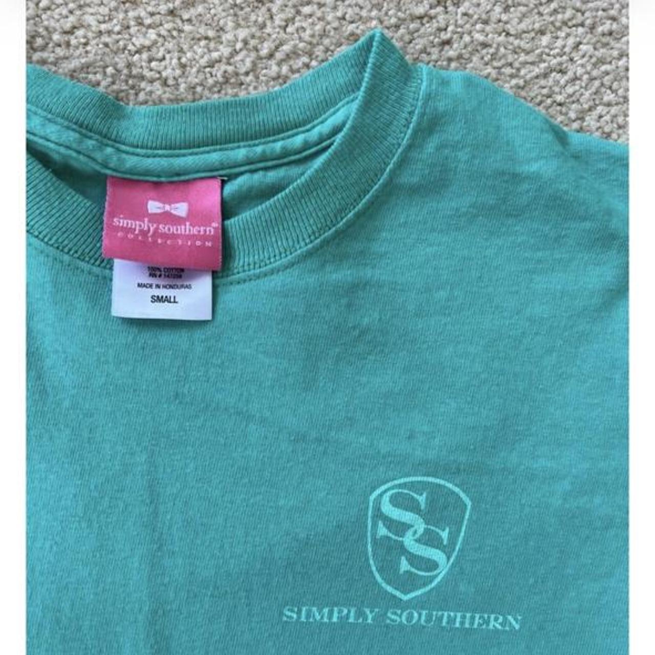 Simply Be Women's Blue and Green T-shirt (3)
