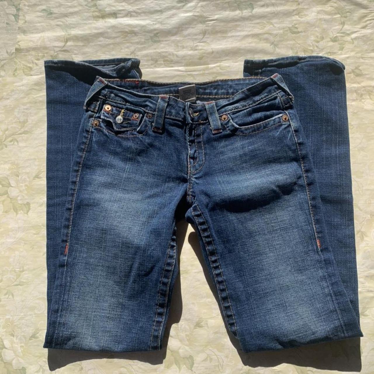 true religion low waisted jeans amazing condition... - Depop