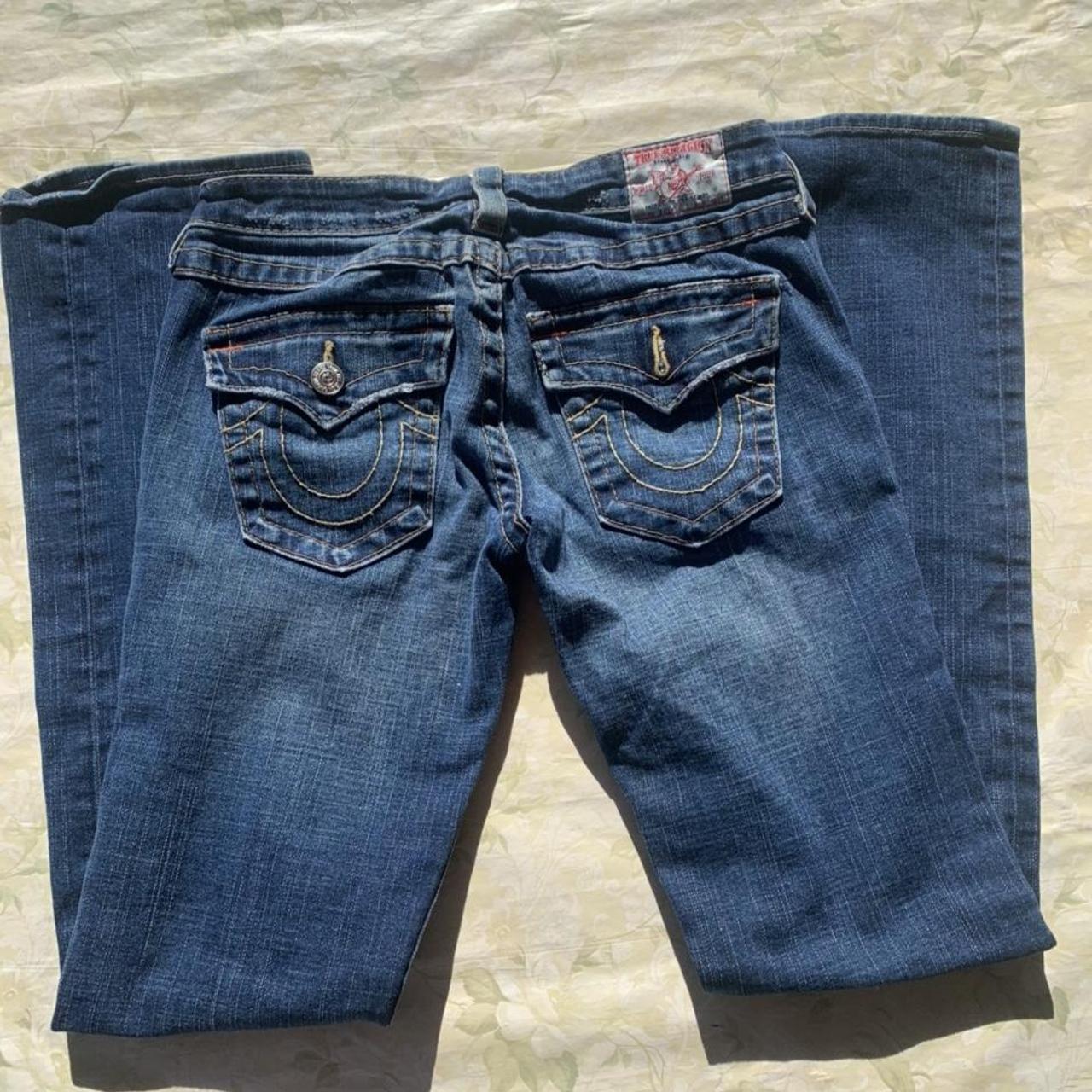 true religion low waisted jeans amazing condition... - Depop