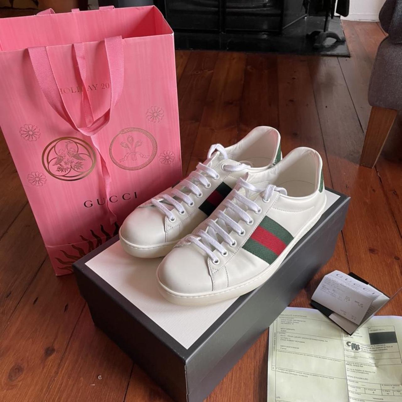 Gucci mens clearance ace trainers