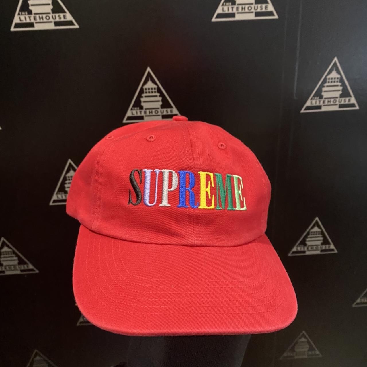 Supreme multi color logo 6 panel cap Brand new | Depop