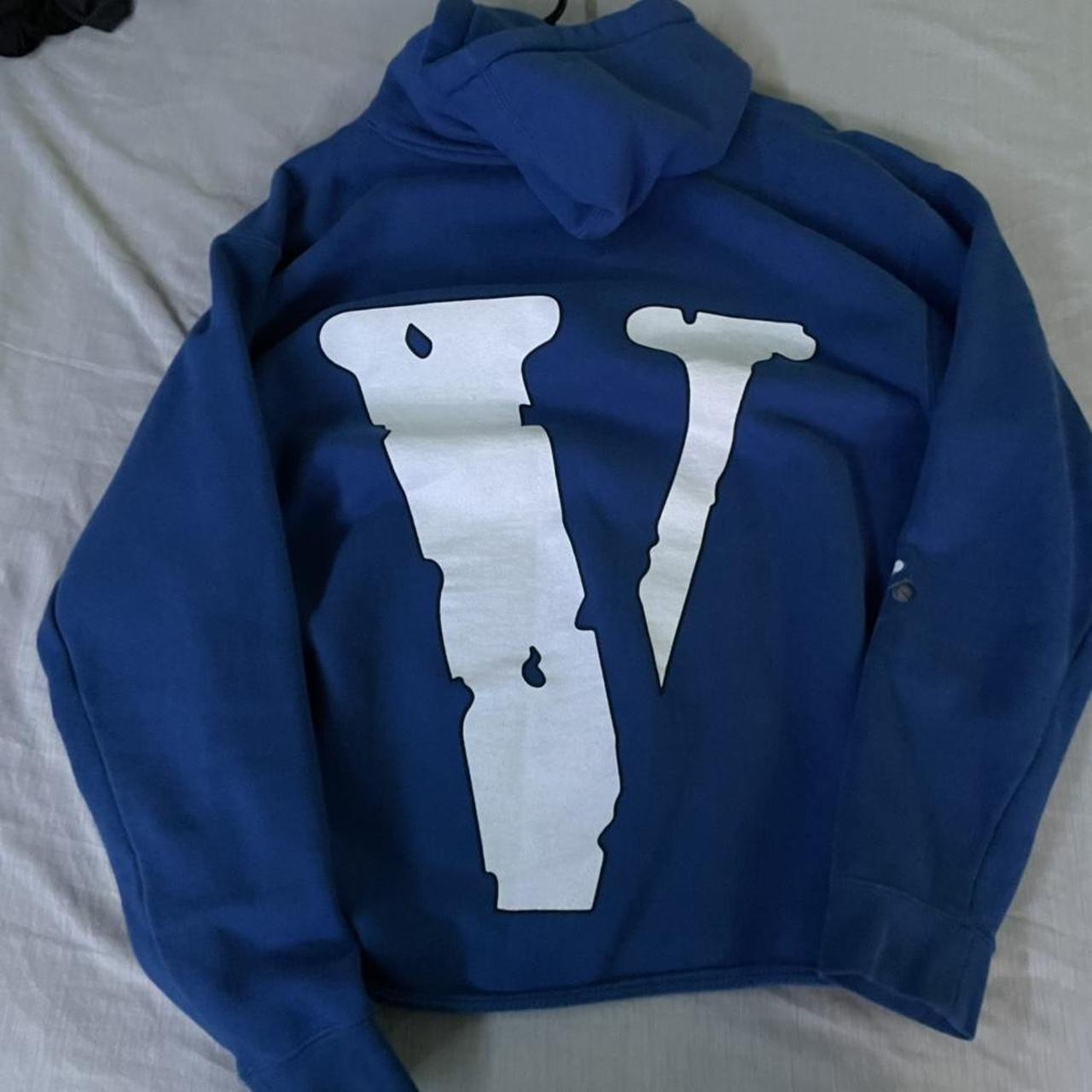 Light blue vlone discount hoodie