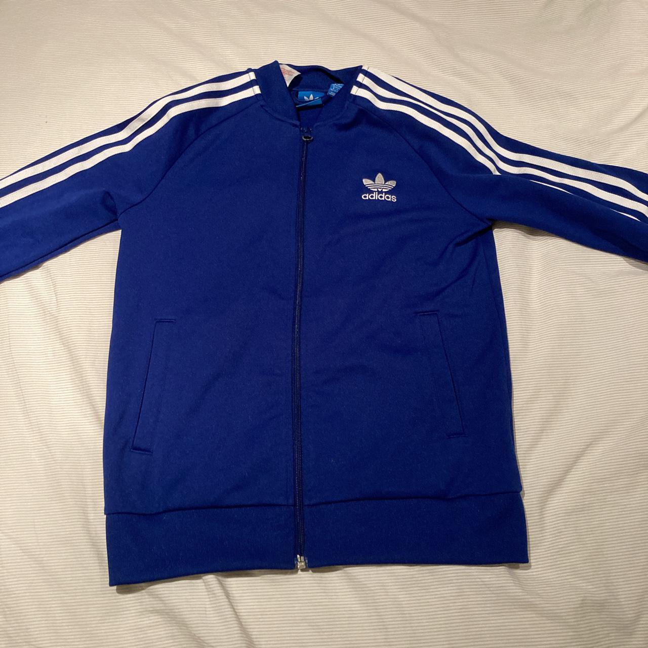 adidas vintage zip up hoodie!! size 11-12 but fits a... - Depop