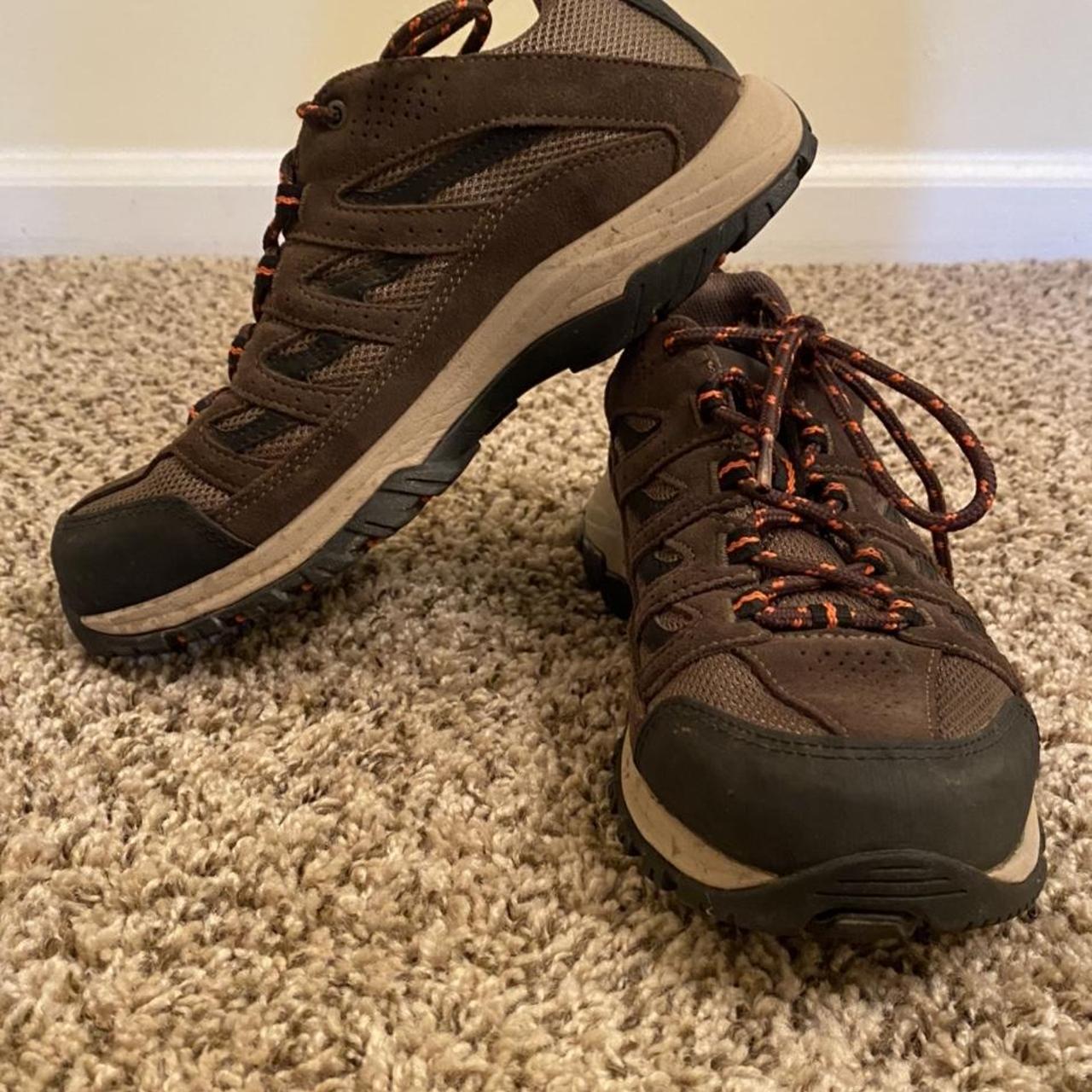 Columbia Sportswear Men's Brown and Orange Trainers | Depop