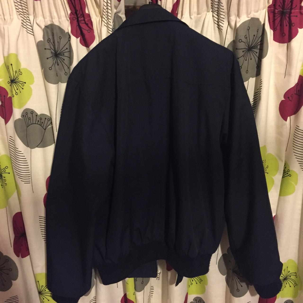 Harrington Bomber jacket, navy with an awesome... - Depop