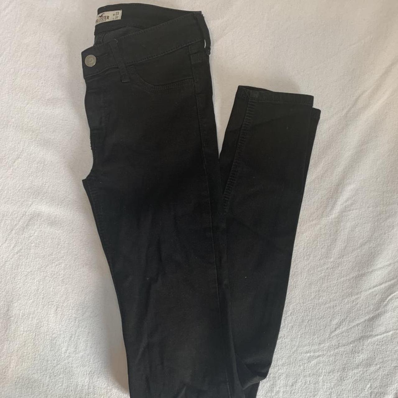 Hollister black skinny jeans, worn a few times, in... - Depop