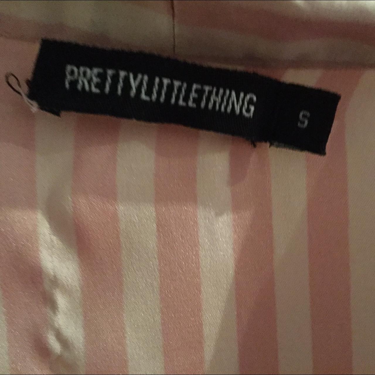 Pretty little thing pink and white stripe robe... - Depop