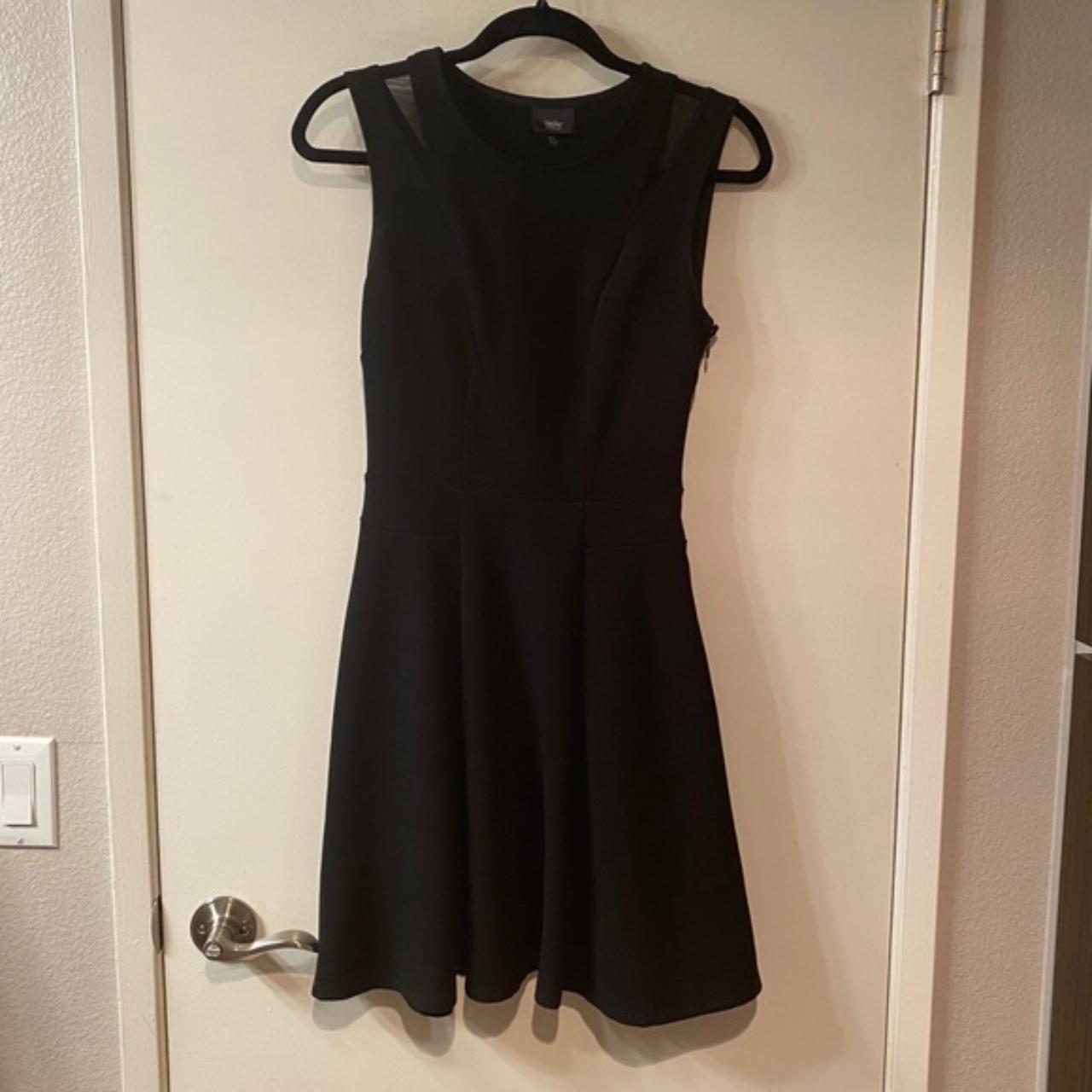 Black Mossimo Dress with Mesh Detail on Sleeves Size... - Depop