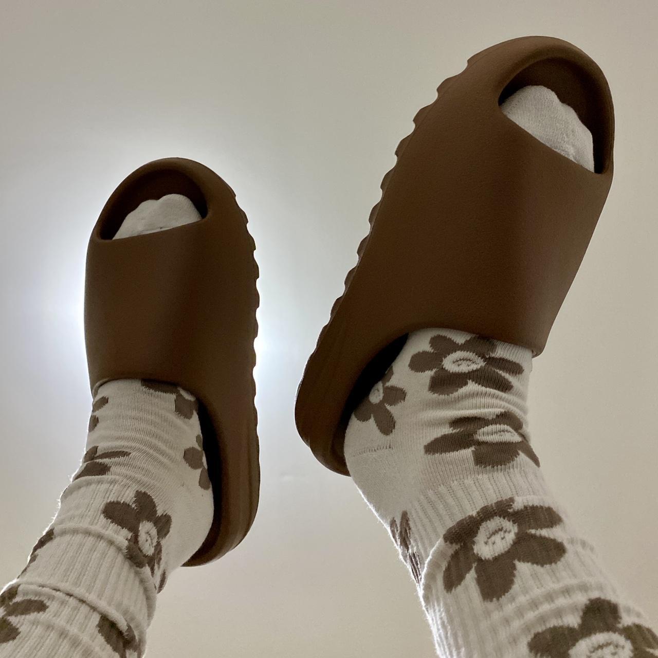 adidas Yeezy slide- flax - Depop