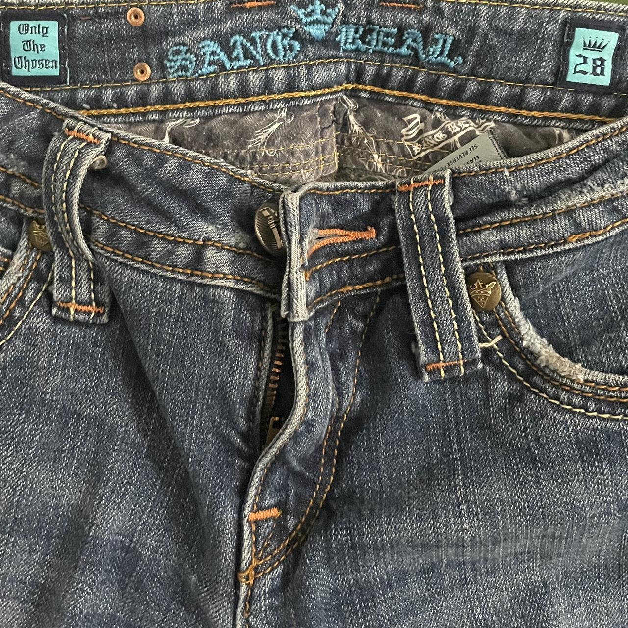 sang real y2k jeans -size: 28 -bundles are... - Depop