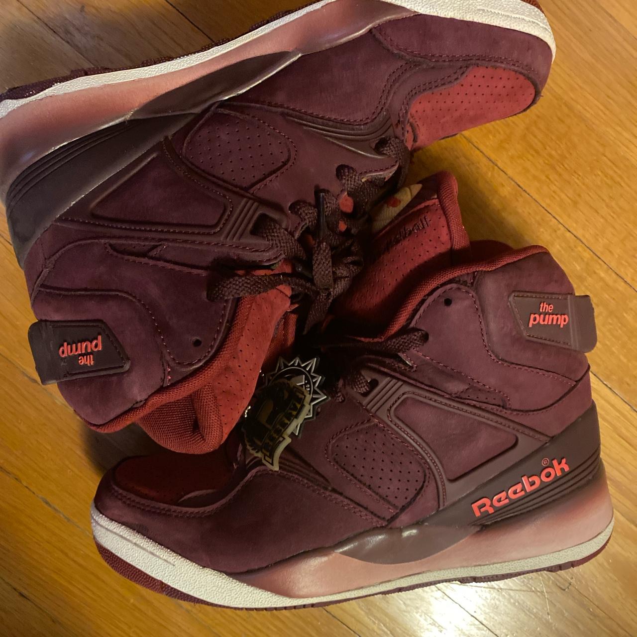 reebok burgundy shoes