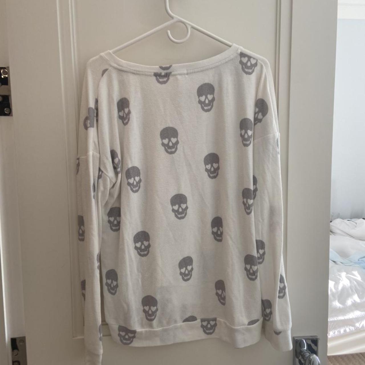 PJ Salvage Women's White and Grey Jumper