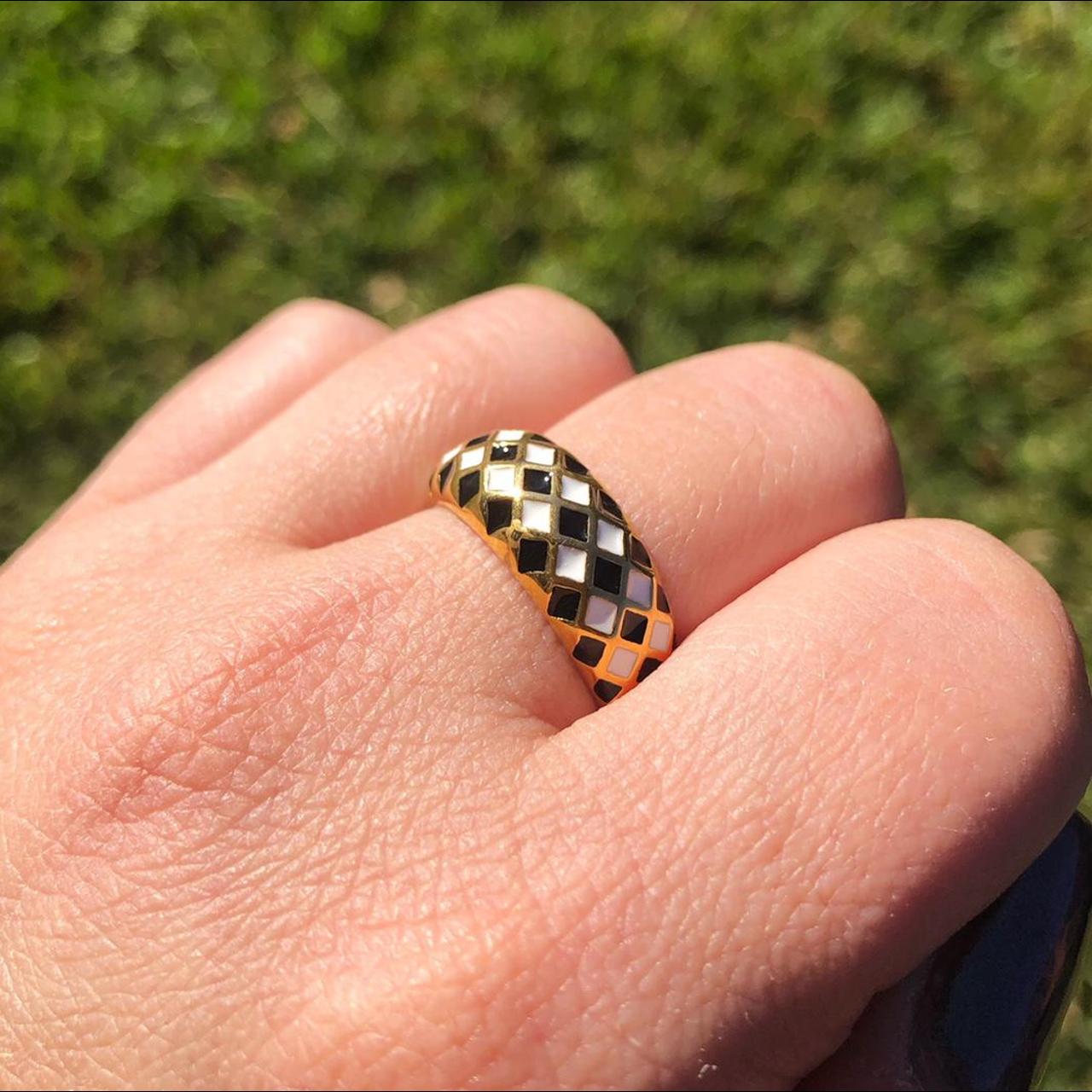 Product Image 1 - New! “Demi” Checker Gold Ring

Stainless