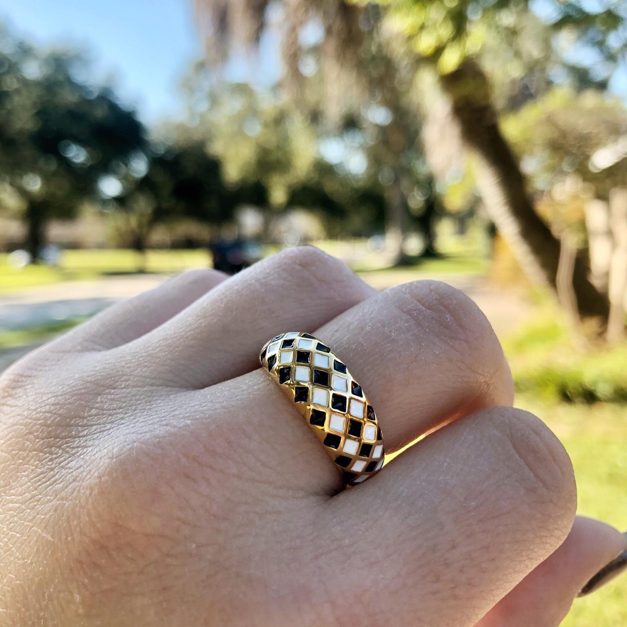 Product Image 2 - New! “Demi” Checker Gold Ring

Stainless