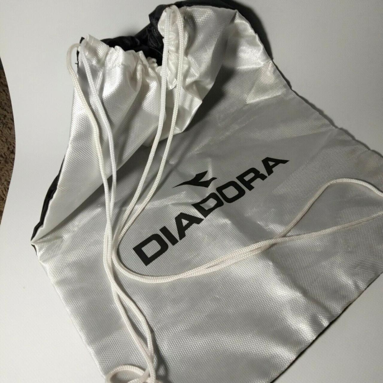 Diadora Pullstring Shoe Bag (Black And White) Depop