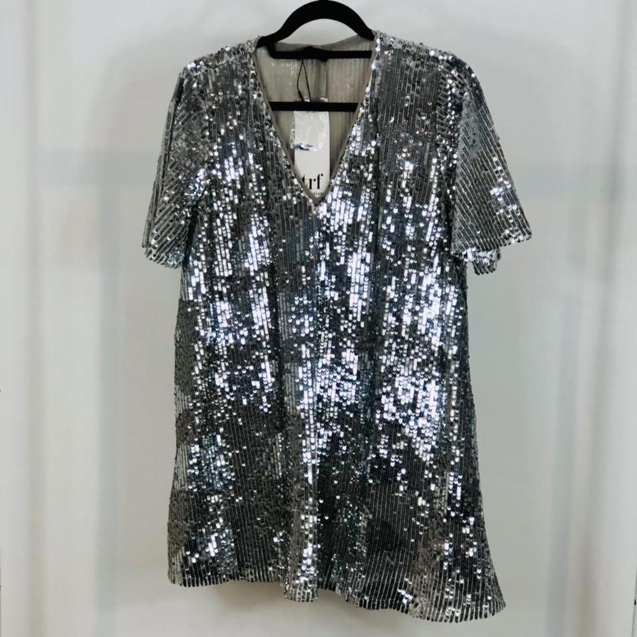 zara sequin shirt dress