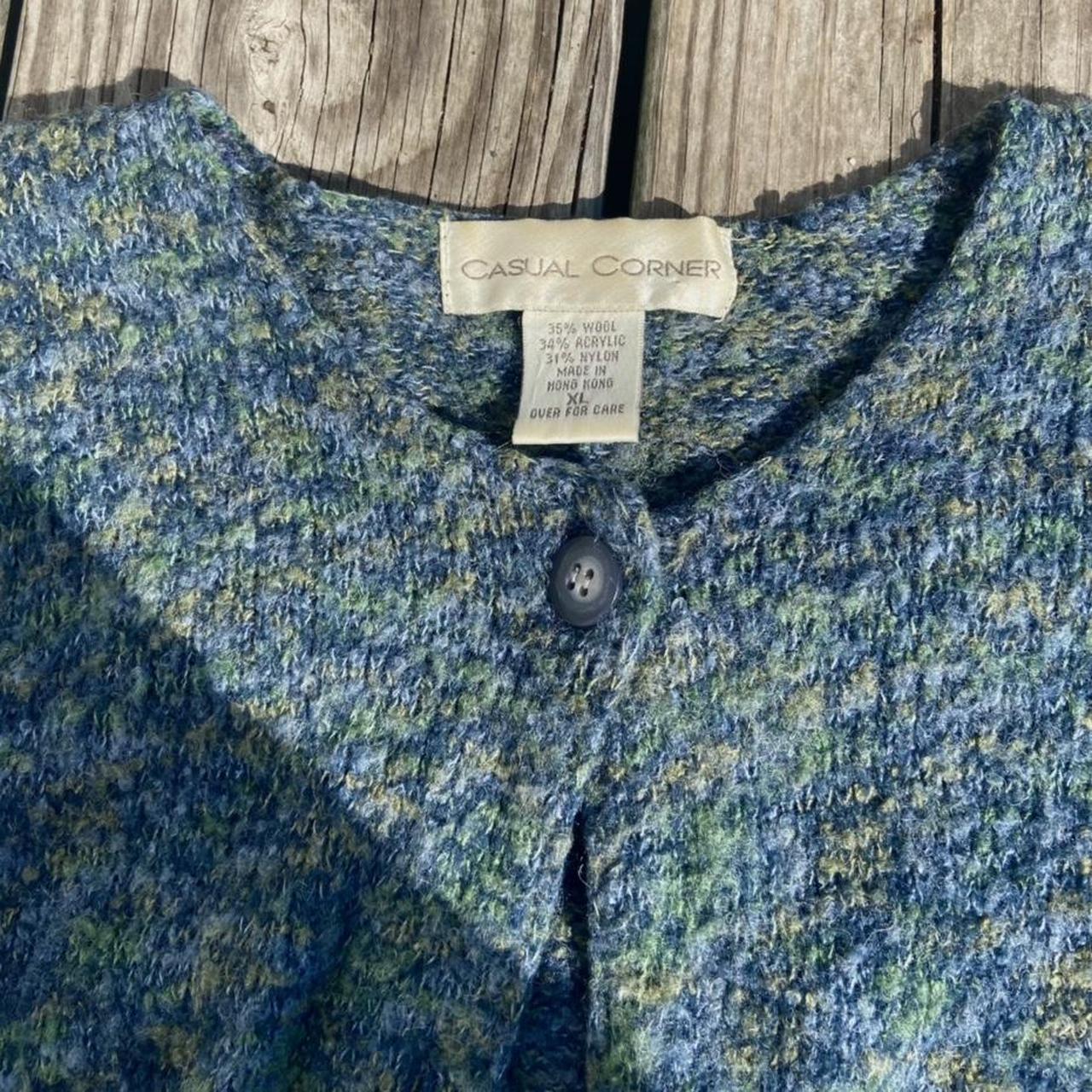 Cute Casual Corner cardigan sweater. Comfy blue... - Depop