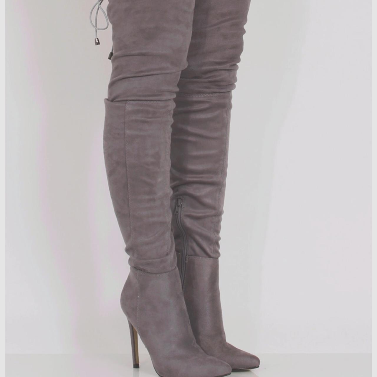 Thigh high boots hot sale with strings