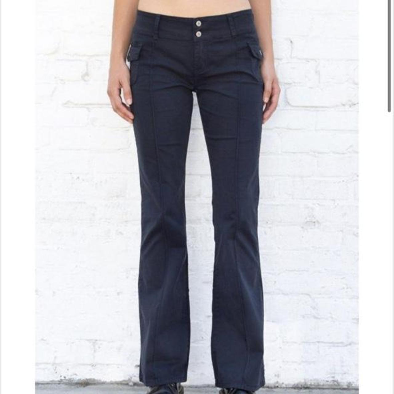 BRANDY MELVILLE “AGATHA” PANTS LOW RISE IN DARK NAVY... Depop
