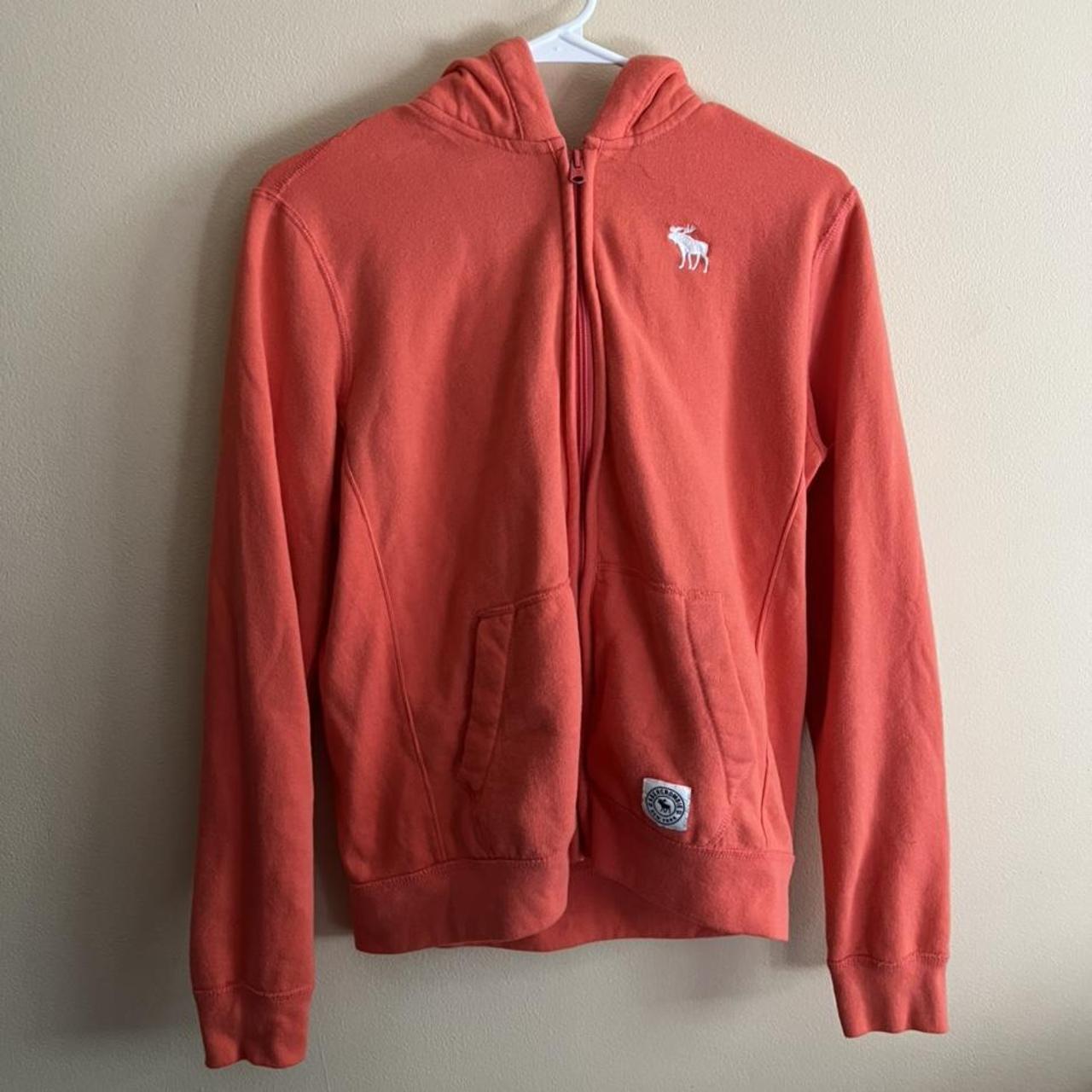Abercrombie Kids Orange Zipper Hoodie + Rarely... Depop