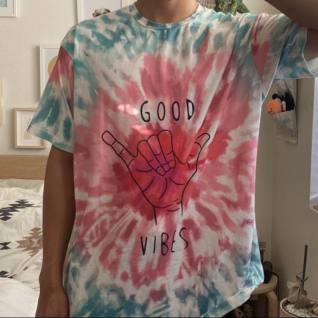 good vibes tie dye shirt