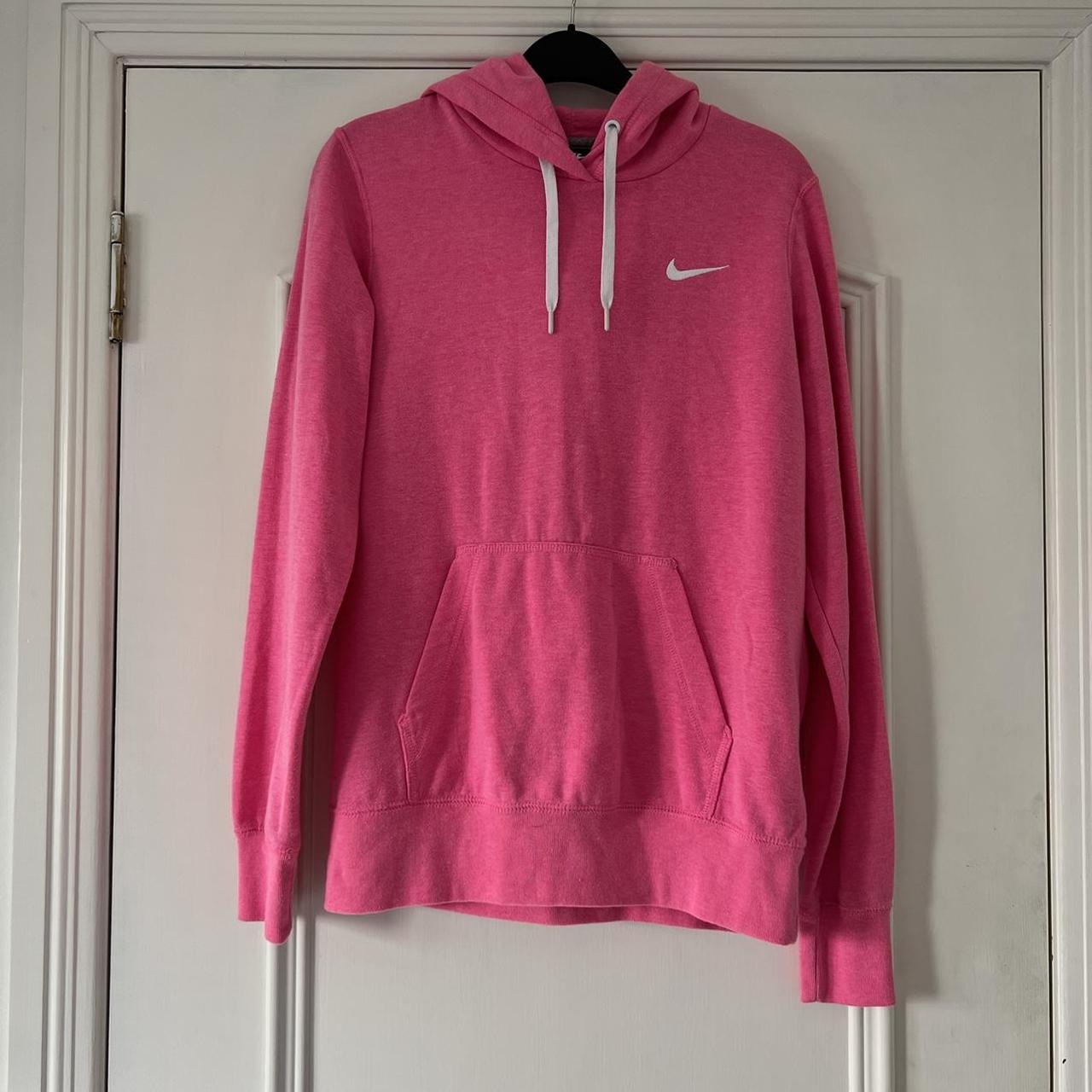 pink Nike hoodie size M Only worn once or twice,... - Depop