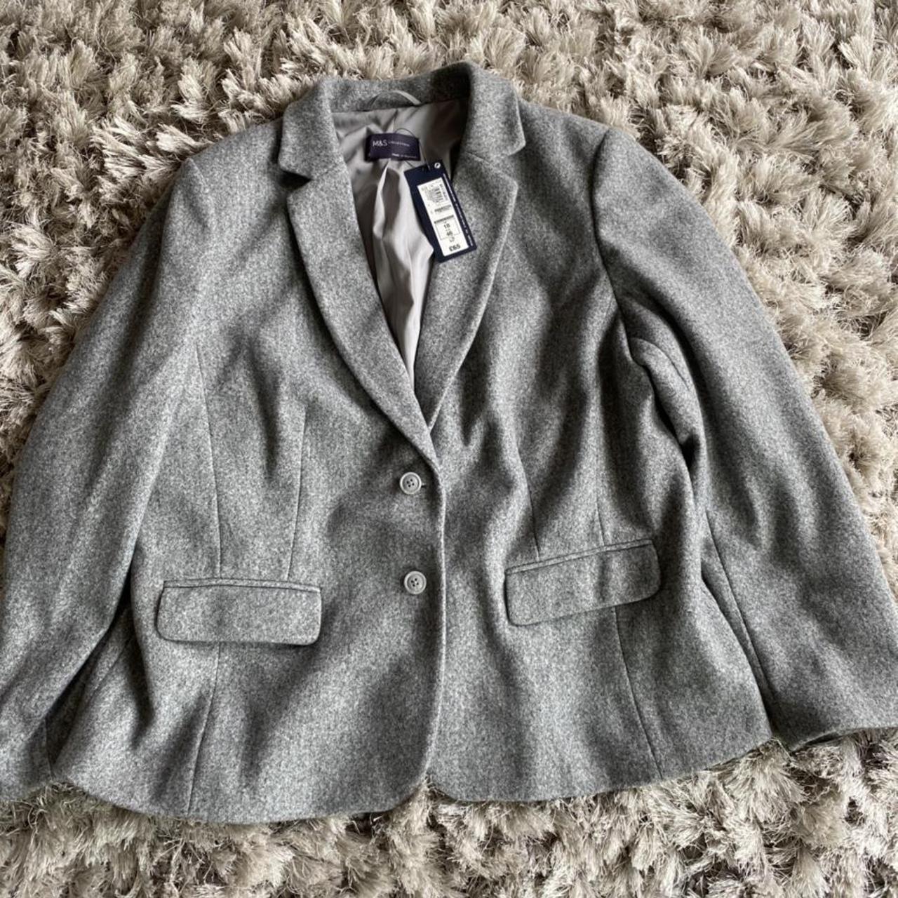 M&S Ladies Grey Blazer Size 18 Rrp £65 Never worn Depop