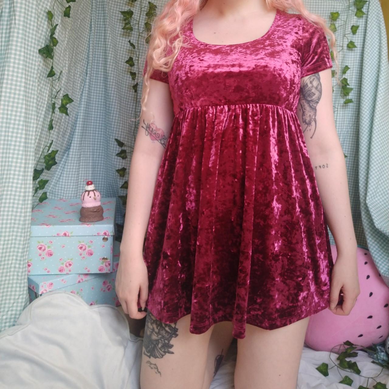 American apparel 2025 velvet babydoll dress