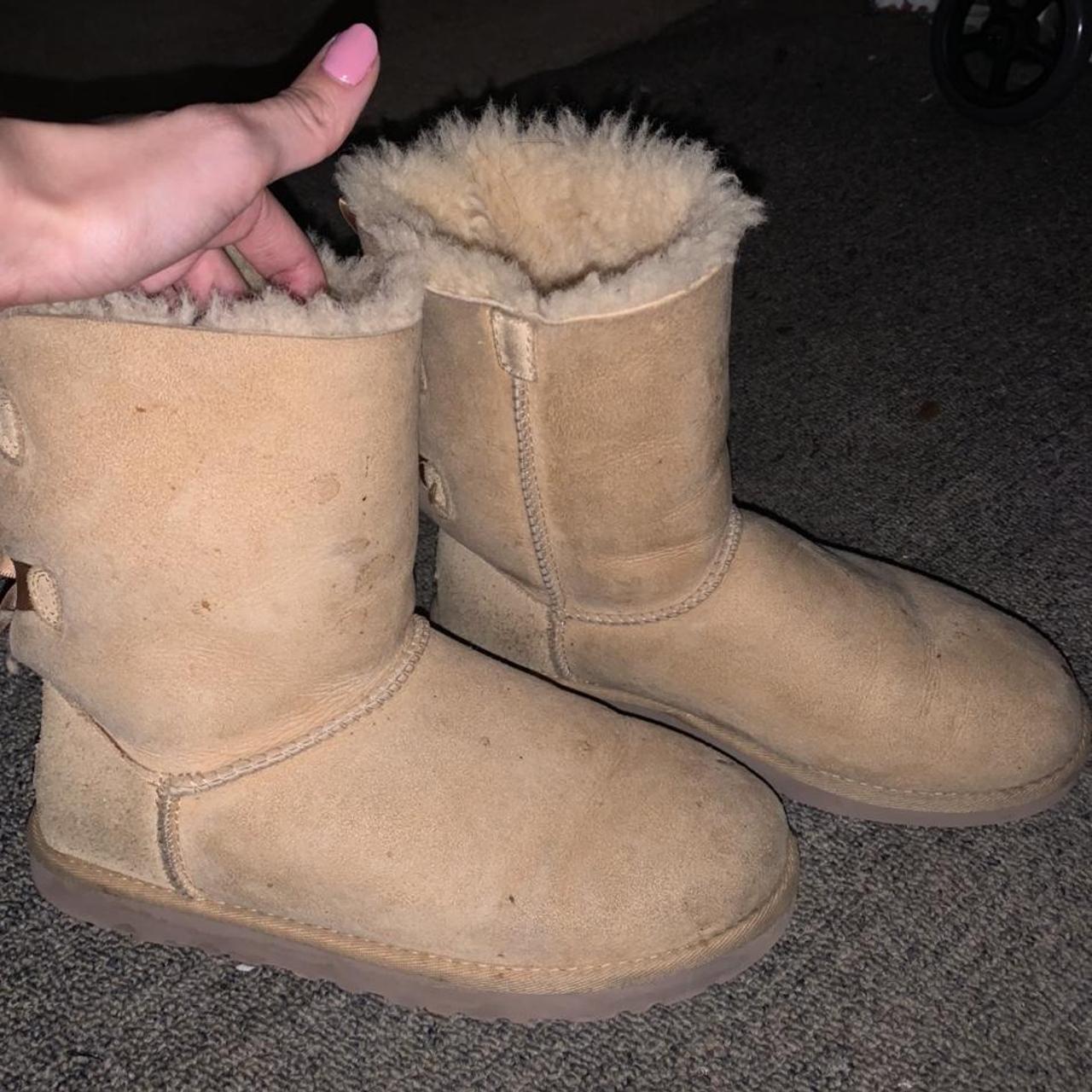 UGG Women's Cream Boots Depop