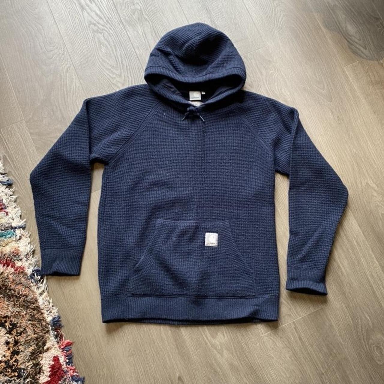 Carhartt WIP X Slam Jam Thermal Hoodie, Navy, Size... - Depop