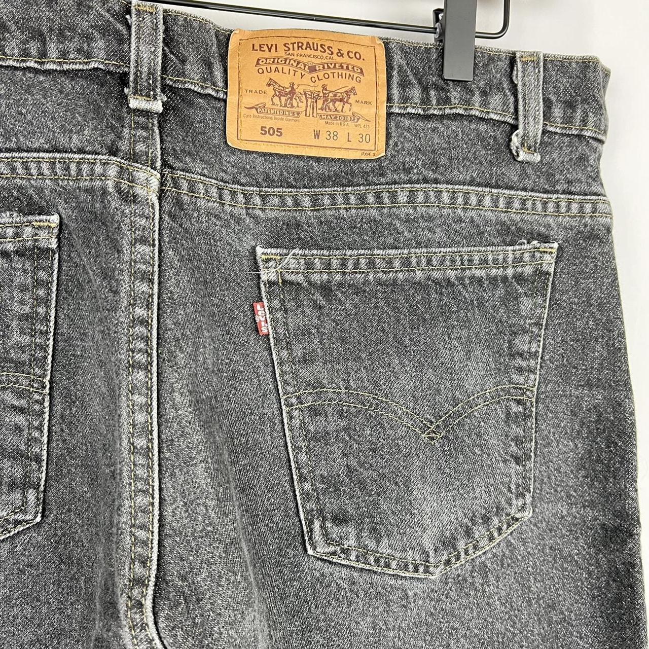 Vintage 90s Levis 505 Denim Jeans 38 x 30 waist:... - Depop