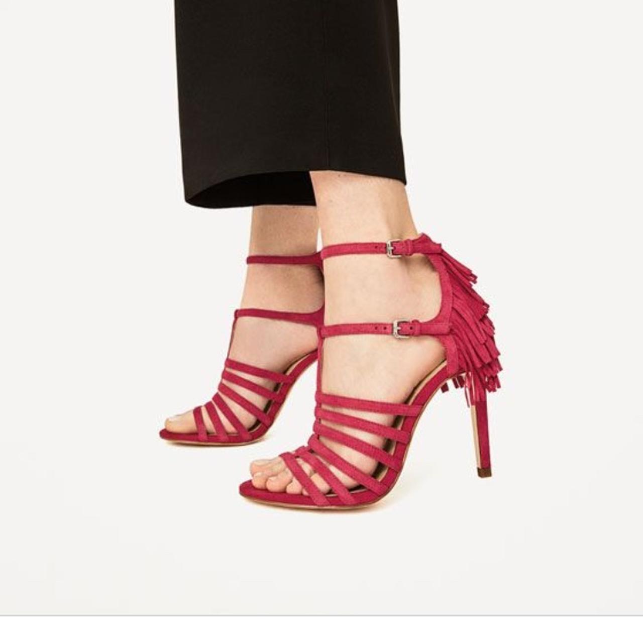 Pink fringe hot sale heels