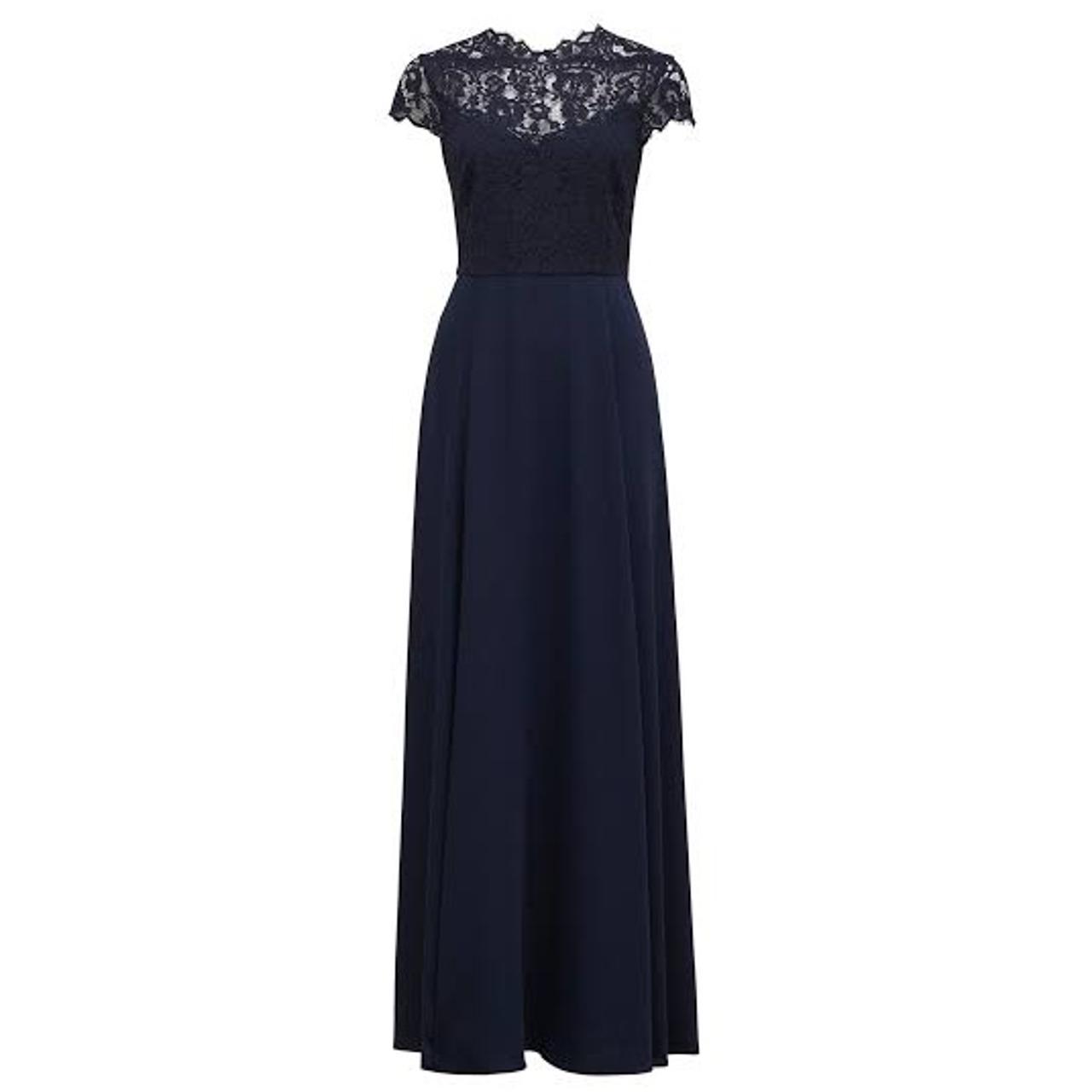 Macie cap sleeve lace bodice gown hotsell