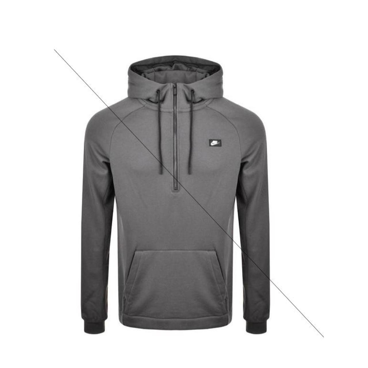 nike half zip hoodie grey