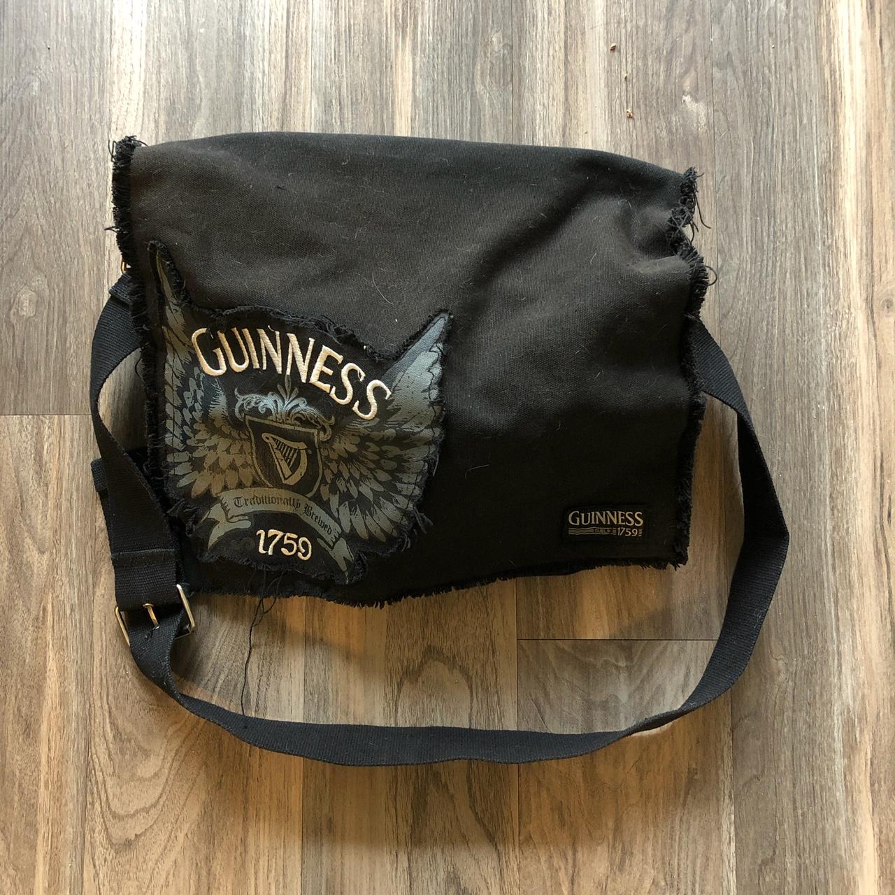 Brown Guinness Shoulder Bag With Wings Design
