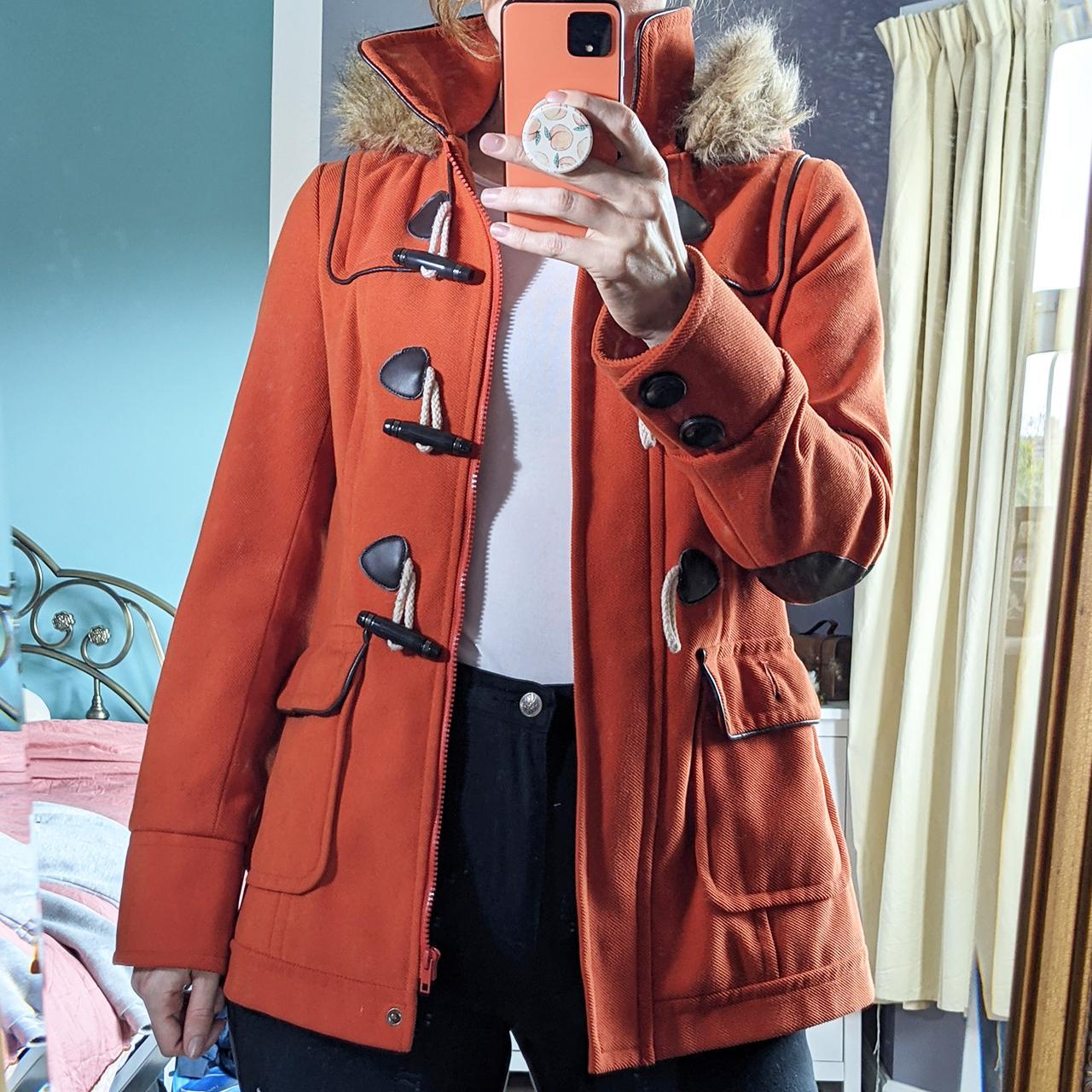 new look orange coat