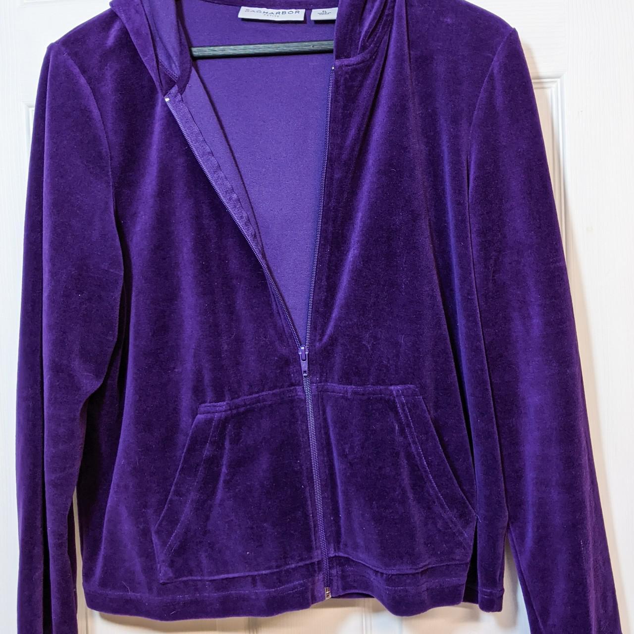 Vintage Sag Harbor Zip Up. Purple & velvet makes the... Depop